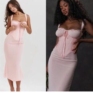House of CB Syrah Peach dress size S